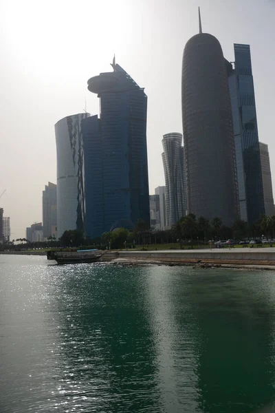 Катар Доха Чудовий Краєвид Міста — стокове фото