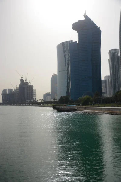 Qatar Doha Una Hermosa Vista Ciudad — Foto de Stock