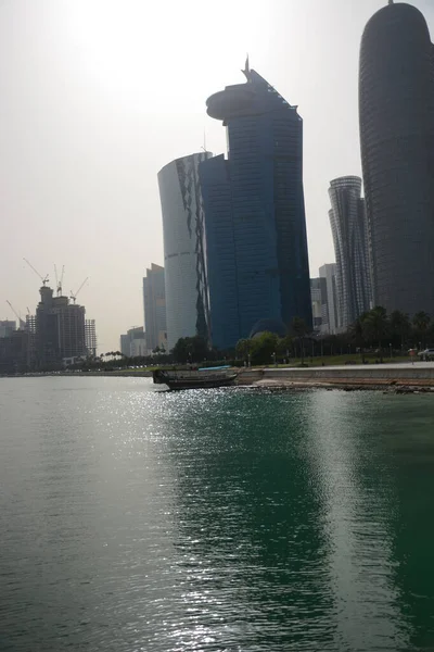 Qatar Doha Una Hermosa Vista Ciudad — Foto de Stock