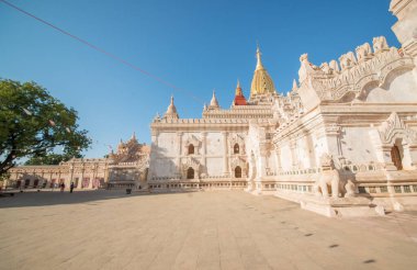 Myanmar. Bagan. Şehir tapınaklarının güzel manzarası.