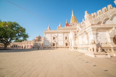 Myanmar. Bagan. Şehir tapınaklarının güzel manzarası.
