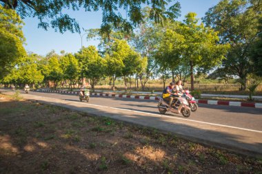 Myanmar. Bagan. Şehir tapınaklarının güzel manzarası.
