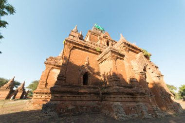 Myanmar. Bagan. Şehir tapınaklarının güzel manzarası.