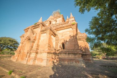 Myanmar. Bagan. Şehir tapınaklarının güzel manzarası.