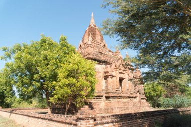 Myanmar. Bagan. Şehir tapınaklarının güzel manzarası.