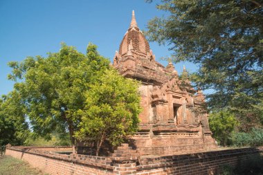 Myanmar. Bagan. Şehir tapınaklarının güzel manzarası.