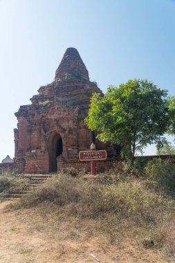 Myanmar. Bagan. Şehir tapınaklarının güzel manzarası.