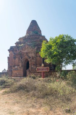 Myanmar. Bagan. Şehir tapınaklarının güzel manzarası.