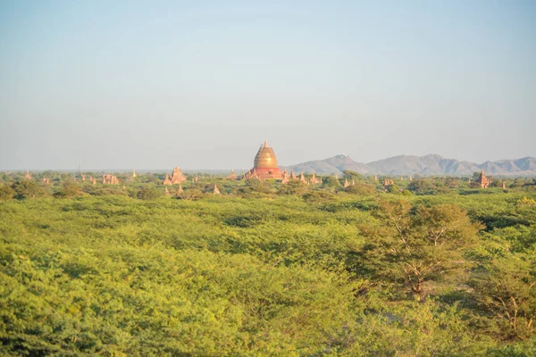 Myanmar Bagan Krásný Výhled Městské Chrámy — Stock fotografie