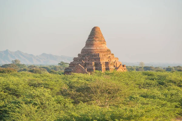 Myanmar Bagan Krásný Výhled Městské Chrámy — Stock fotografie