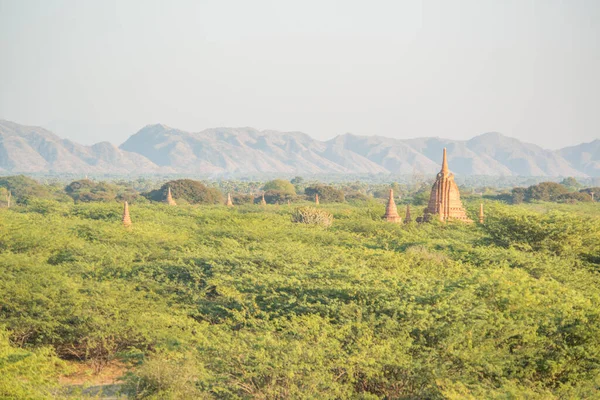 Myanmar Bagan Una Splendida Vista Dei Templi Della Città — Foto Stock