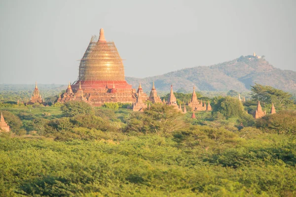 Myanmar Bagan Krásný Výhled Městské Chrámy — Stock fotografie