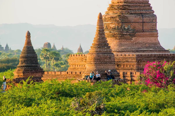 Μιανμάρ Μπαγκάν Μια Όμορφη Θέα Των Ναών Της Πόλης — Φωτογραφία Αρχείου