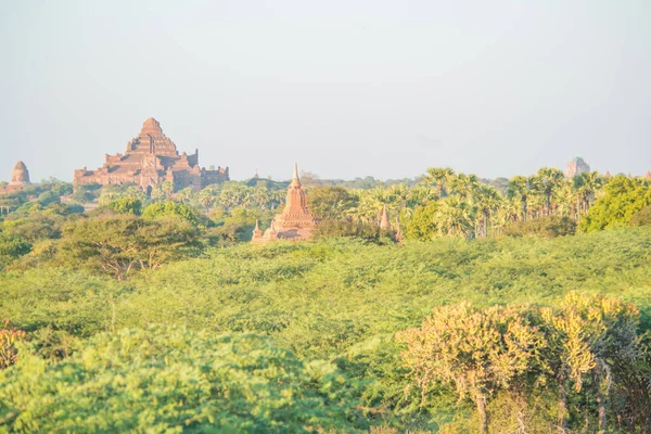 Myanmar Bagan Krásný Výhled Městské Chrámy — Stock fotografie