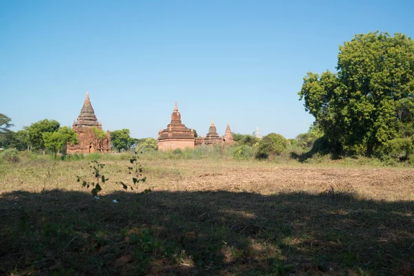 Myanmar Bagan Una Splendida Vista Dei Templi Della Città — Foto Stock