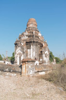 Myanmar. Bagan. Şehir tapınaklarının güzel manzarası.