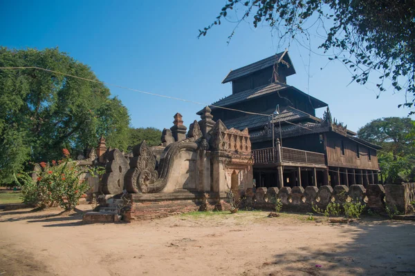 Myanmar Bagan Krásný Výhled Městské Chrámy — Stock fotografie