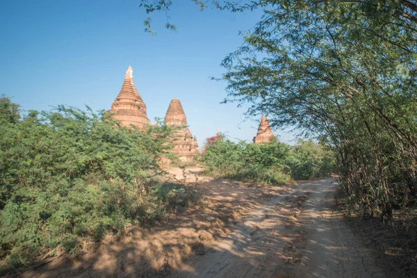 Myanmar Bagan Una Splendida Vista Dei Templi Della Città — Foto Stock