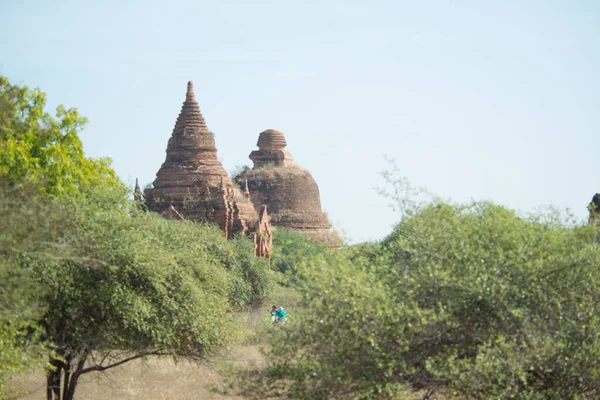 Myanmar Bagan Una Splendida Vista Dei Templi Della Città — Foto Stock