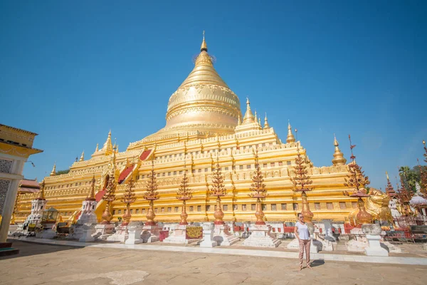 Myanmar Bagan Una Hermosa Vista Los Templos Ciudad — Foto de Stock