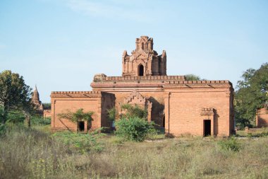 Myanmar. Bagan. Şehir tapınaklarının güzel manzarası.