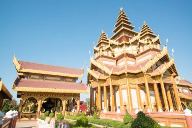 Myanmar. Bagan. Şehir tapınaklarının güzel manzarası.