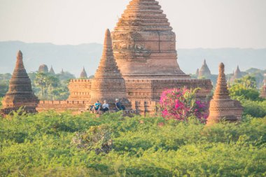 Myanmar. Bagan. Şehir tapınaklarının güzel manzarası.