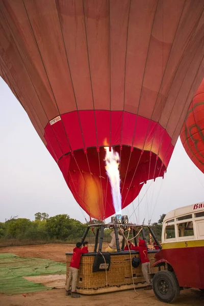 Myanmar Met Bagan Een Prachtig Uitzicht Ballonnen Bagan Stadsdienst — Stockfoto