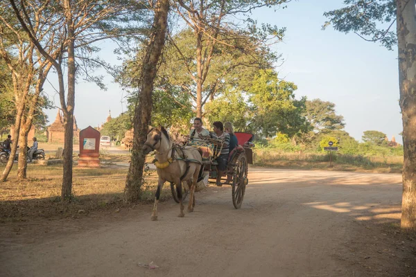 Myanmar Bagan Una Hermosa Vista Ciudad Población Local — Foto de Stock