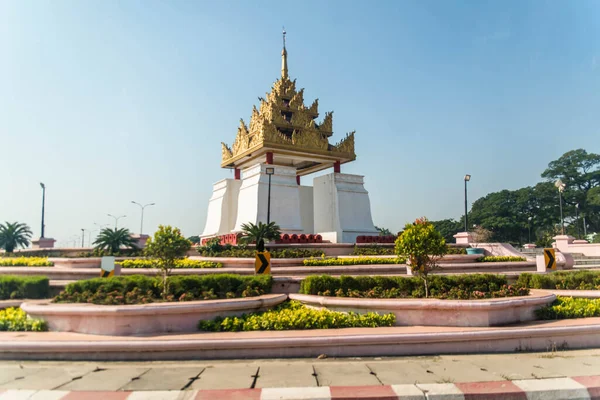 Mianmarban Bagan Vagyok Gyönyörű Kilátás Városi Templomokra — Stock Fotó