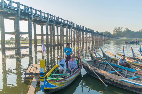 Myanmar Mandalay View Bein Amarapura Bridge — Stock Photo, Image