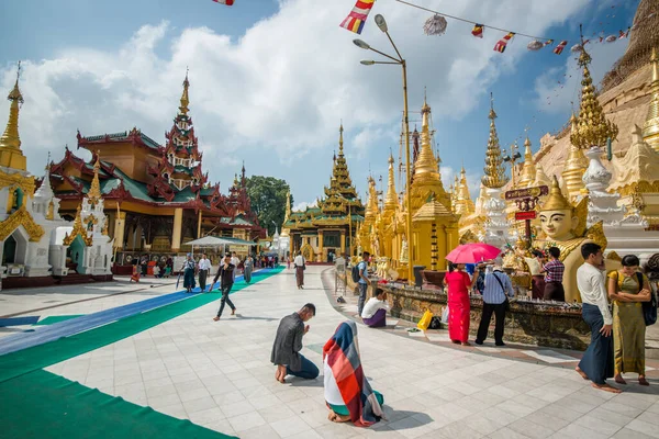 Myanmar Jestem Yangon Widok Shwedagon Pagoda — Zdjęcie stockowe