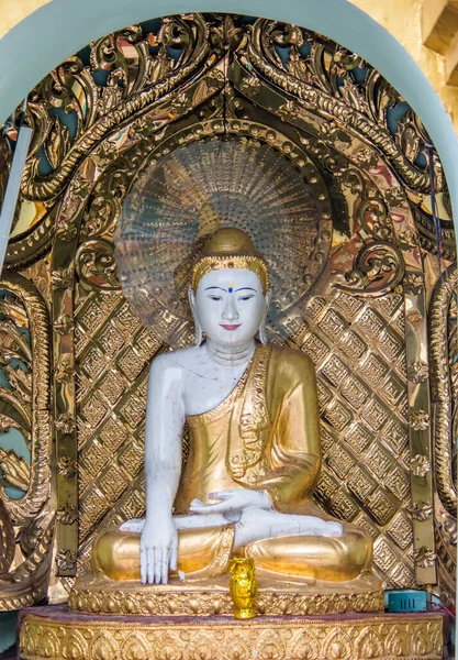 Myanmar Yangon Une Belle Vue Sur Les Statues Bouddha Dans — Photo