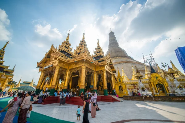 Myanmar Jestem Yangon Pagoda Shwedagon Mieście — Zdjęcie stockowe
