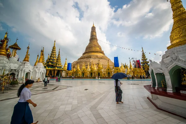 Myanmar Jestem Yangon Piękny Widok Pagody Shwedagon Mieście — Zdjęcie stockowe