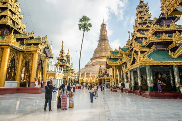 Myanmar Jestem Yangon Piękny Widok Shwedagon Pagoda — Zdjęcie stockowe