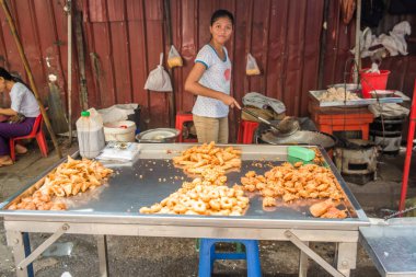 Myanmar. Yangon. Myanmar insanlarının güzel bir manzarası.