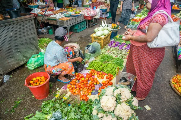 Myanmar Rangum Uma Bela Vista Cidade Seu Povo — Fotografia de Stock