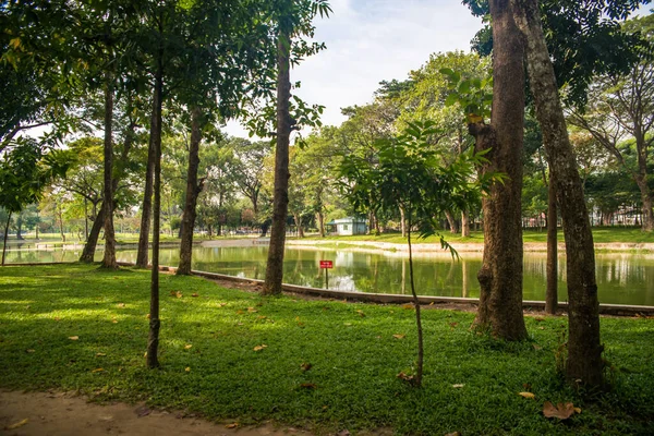 Myanmar Yangon Şehirdeki Güzel Bir Park Manzarası — Stok fotoğraf