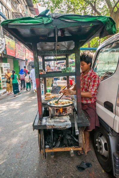Myanmar Rangun Ein Schöner Blick Auf Den Wochenmarkt Der Stadt — Stockfoto