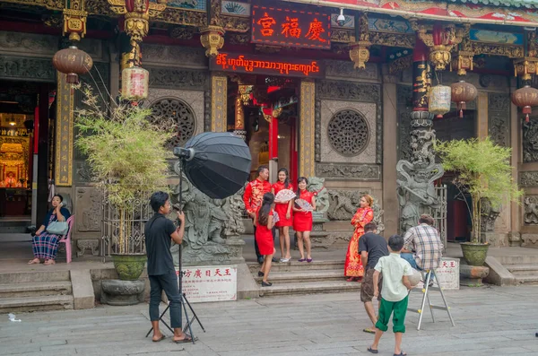 Myanmar Yangon Şehrin Halkının Güzel Bir Manzarası — Stok fotoğraf