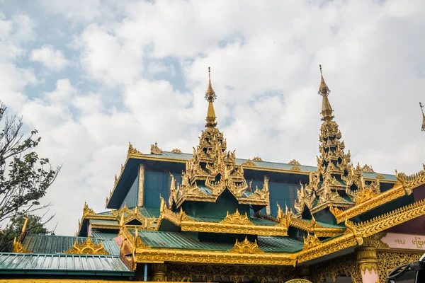 Myanmar Yangon Une Belle Vue Sur Chaukhtatgyi Bouddha Temple Dans — Photo