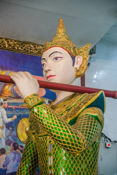 Myanmar Yangón Una Hermosa Vista Del Templo Chaukhtatgyi Buddha Ciudad —  Fotos de Stock