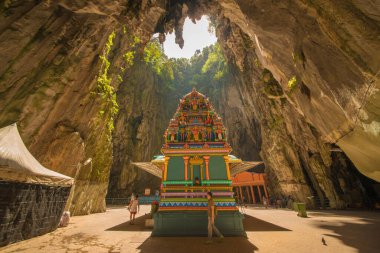 Kuala Lumpur, Malezya. Batu mağaralarının güzel bir manzarası var..