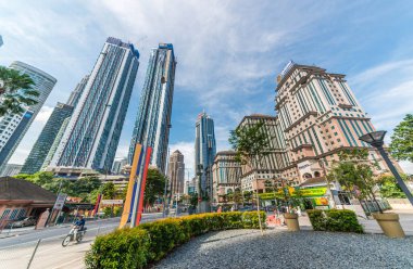 Kuala Lumpur, Malezya. Şehirdeki güzel binaların manzarası.