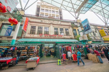 Kuala Lumpur, Malezya. Çin Mahallesi 'nin güzel bir manzarası.