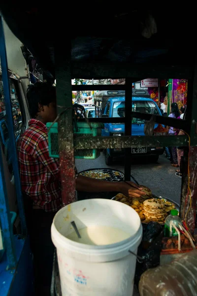 Myanmar Yangón Una Vista Del Mercado Callejero Ciudad —  Fotos de Stock