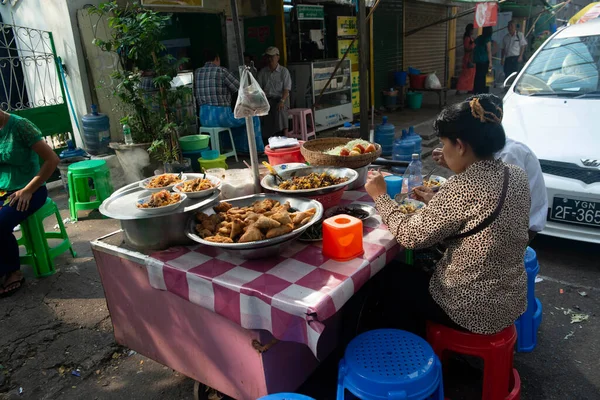 Myanmar Jestem Yangon Widok Street Market Mieście — Zdjęcie stockowe
