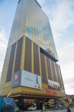 Kuala Lumpur, Malezya. Şehirdeki Ibis Otel 'in dış görünüşü.