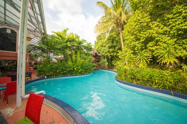 Malezya Langkawi Aceania Resort Otel Bir Havuz — Stok fotoğraf